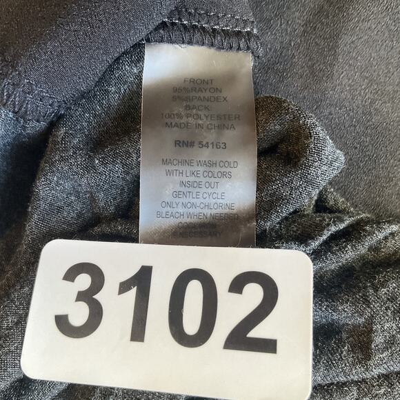 Marc New York Andrew Women Blouse Size S Gray Zipper Crew Neck Pullover Stretch - Picture 3 of 8